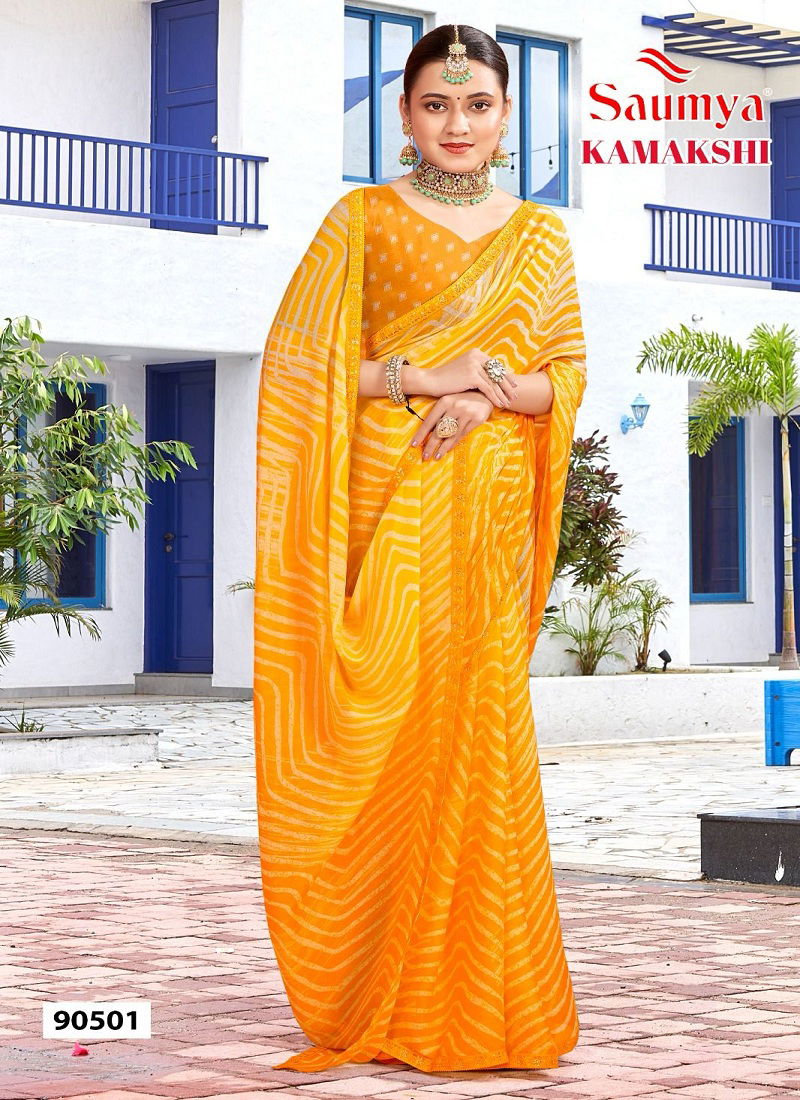 Kamakshi By Saumya Georgette Saree Wholesale Online